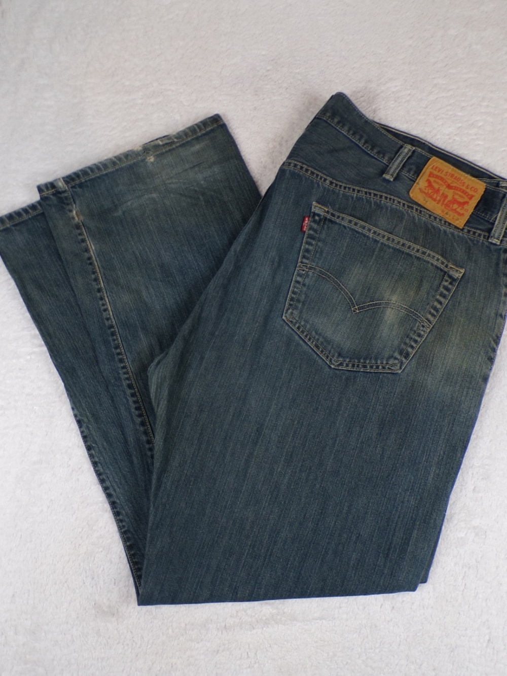 Levi's 501 XX Jeans Men's 44X32 Blue Wash Button Fly Straight Leg Denim